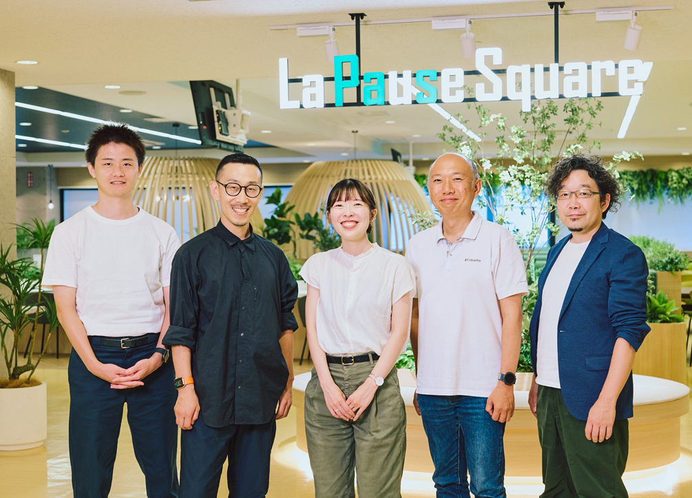 PASのご担当者である田中様、西尾様、河野様と弊社メンバー