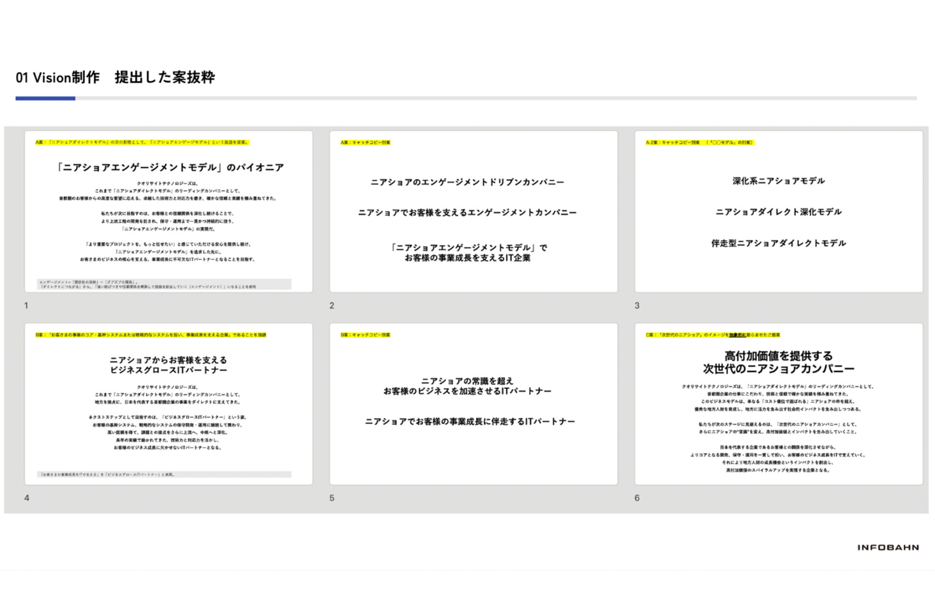 初期段階で提示した案