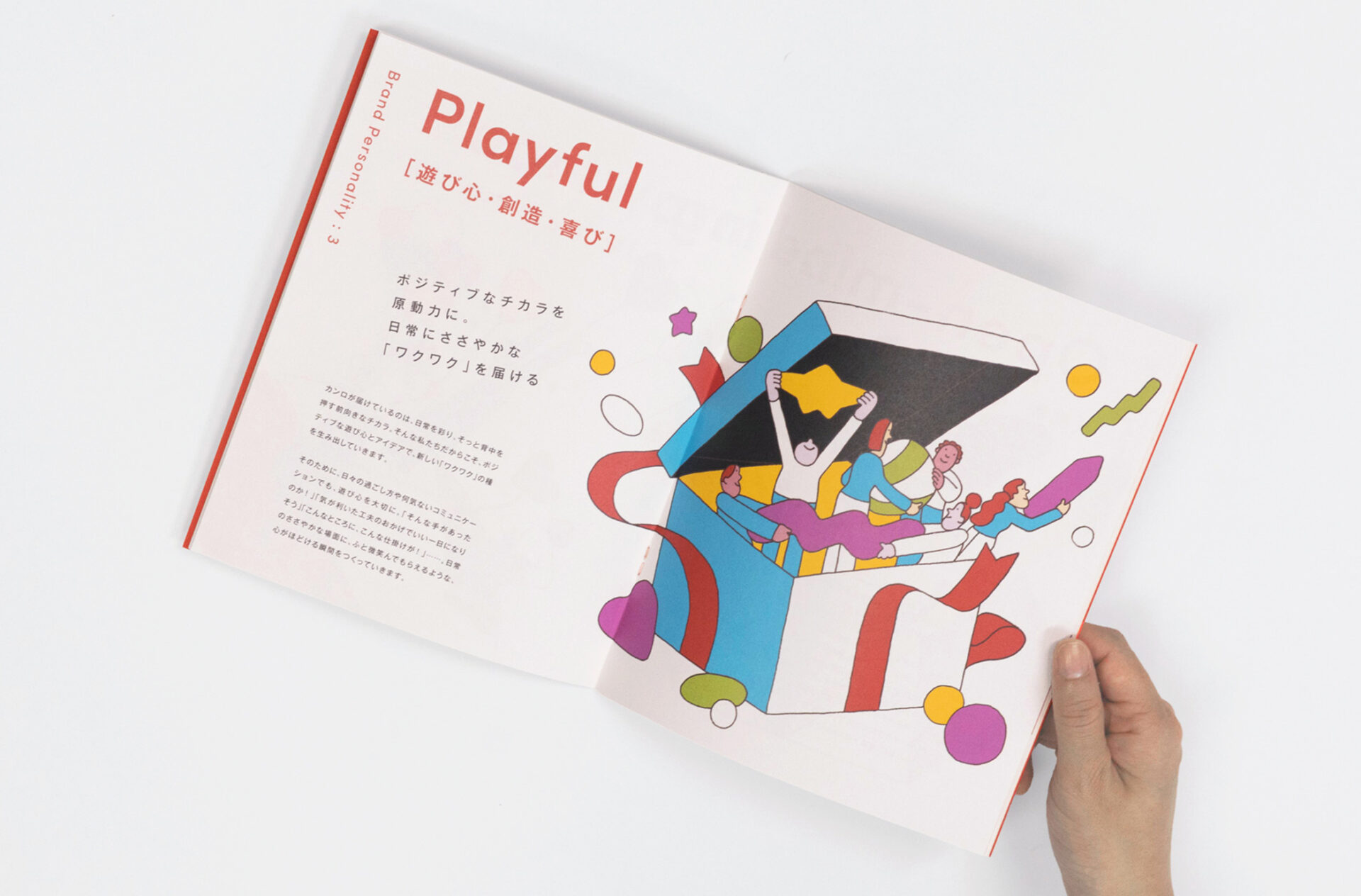 カンロカルチャーブック「ブランドパーソナリティー・Playful」ページ